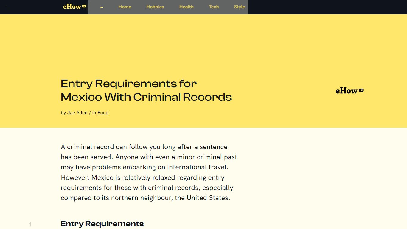 Entry Requirements for Mexico With Criminal Records | eHow UK
